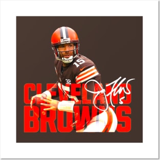 Cleveland Browns Joe flacco with autograph Posters and Art